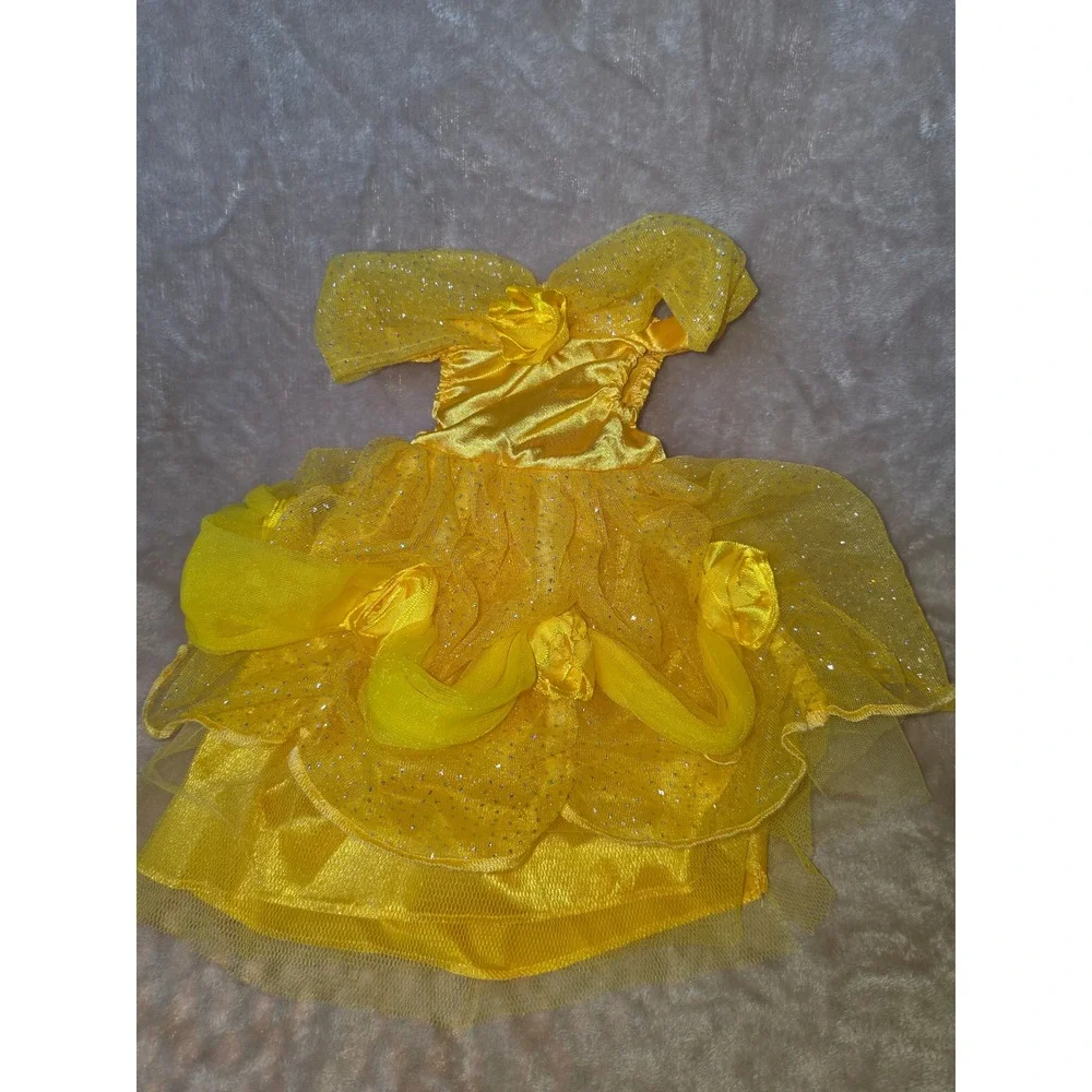 Disney Belle Princess Doll Dress Yellow Glitter My Disney Girl Walt Disney World